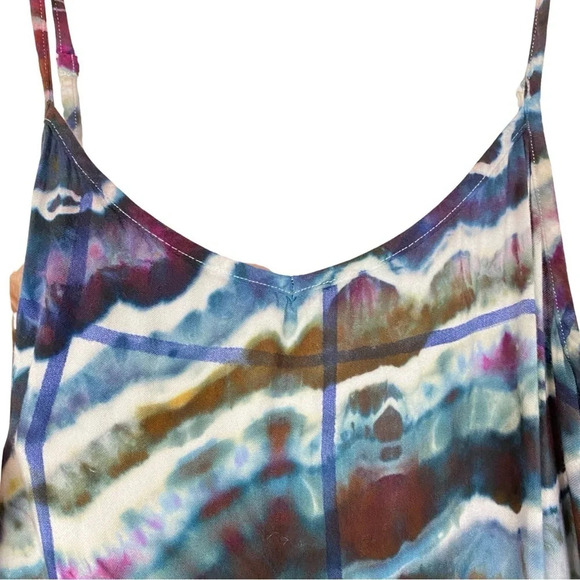 Rails Maxi Dress Womens Small Geode Tie Dye Alison Dress Sundress Handmade Brown - Picture 4 of 16